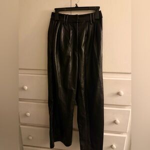 Topshop  Sleek Black Leather Pants